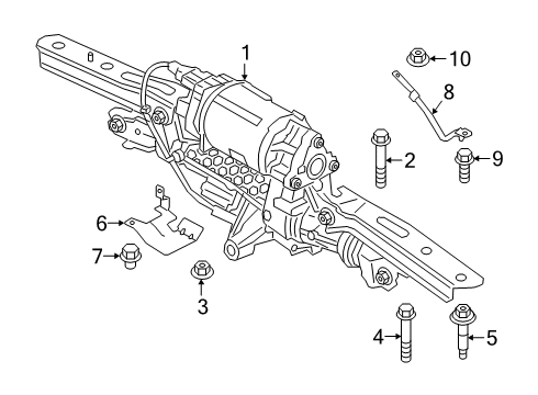 2020 BMW X7 Rear Steering Components Hexagon Screw With Flange Diagram for 07147128161