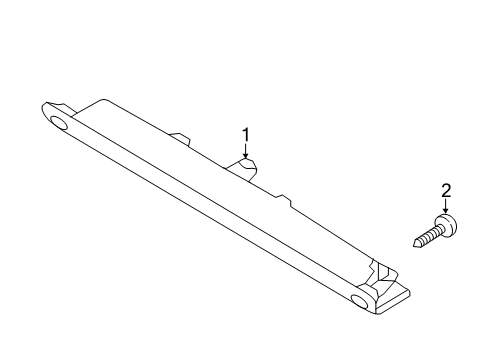 2013 Ford Fiesta High Mount Lamps High Mount Lamp Diagram for 8A6Z-13A613-S