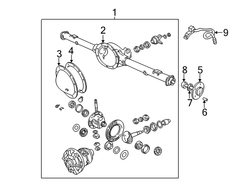 2000 Dodge Dakota Axle & Differential - Rear Line-Brake Diagram for 52008984AE