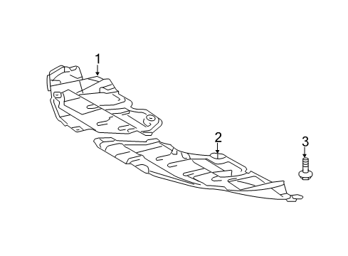 2013 Toyota Camry Splash Shields Under Cover Diagram for 51442-06140