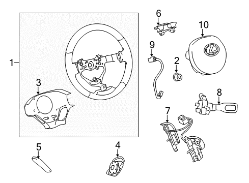 2011 Lexus CT200h Cruise Control System Sensor Assembly, MILLIME Diagram for 88210-76020