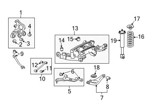 2010 Cadillac STS Rear Suspension Components, Lower Control Arm, Upper Control Arm, Ride Control, Stabilizer Bar Rear Shock Absorber Assembly (W/ Upper Mount) Diagram for 25795219