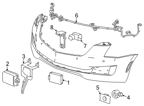2015 Cadillac ATS Lane Departure Warning Harness Diagram for 22947467