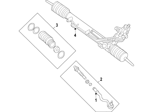 2020 BMW M340i Steering Column & Wheel, Steering Gear & Linkage LEFT TIE ROD Diagram for 32101543907