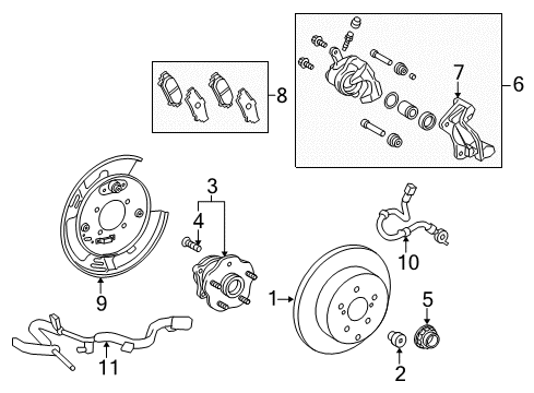 2012 Lexus RX350 Rear Brakes Hose, Flexible Diagram for 90947-A2041