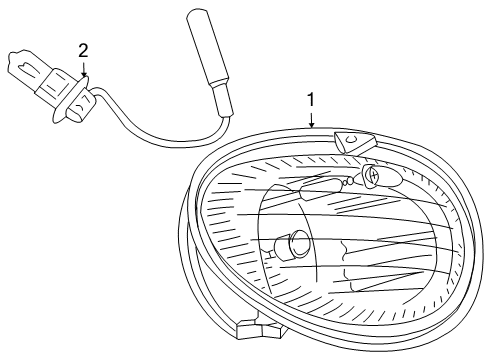 2004 Chrysler Concorde Bulbs Fog Lamp Diagram for 4805046AC