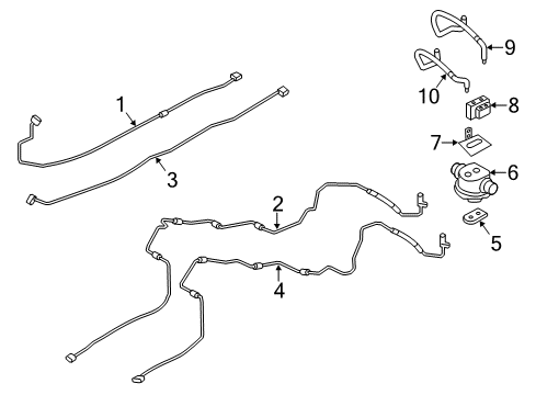 2014 BMW ActiveHybrid 5 A/C Condenser, Compressor & Lines Suction Pipe Diagram for 64539253584