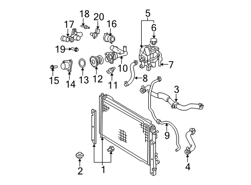 2008 Ford Escape Powertrain Control Housing Stud Diagram for -W701632-S437