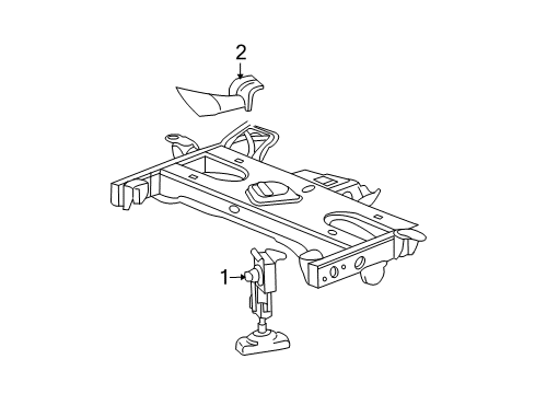 2009 Chevrolet Colorado Spare Tire Carrier Guide-Spare Wheel Hoist Shaft Diagram for 15164847