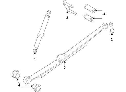 2019 Ford Ranger Rear Suspension Shock Absorber Diagram for KB3Z-18125-E