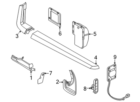 2022 Ford Maverick Exterior Trim - Quarter Panel Mud Guard Clip Diagram for -W710815-S439