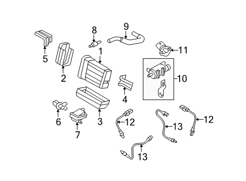 2010 Kia Rondo Emission Components Bracket-Support Diagram for 314511D550