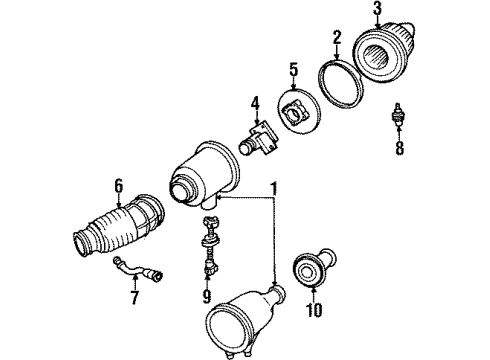 2000 Ford Windstar Air Intake Vent Hose Diagram for XF2Z-6C342-AA