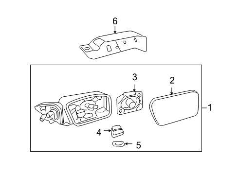 2011 Ford Fusion Mirrors Mirror Assembly Diagram for BE5Z-17683-AA