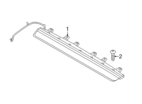 2016 Kia K900 High Mount Lamps Lamp Assembly-High Mounted Stop Diagram for 927003T100