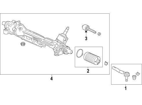 2014 Acura RLX Steering Column & Wheel, Steering Gear & Linkage Box, Steering Gear Diagram for 53600-TY3-305