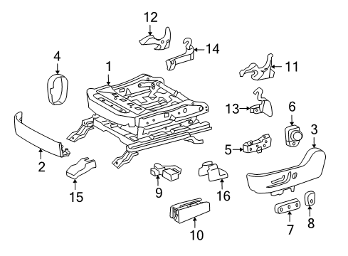 Diagram for 2019 Lexus GX460 Power Seats 