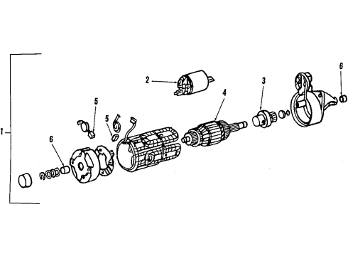 2002 Nissan Sentra Starter Motor Assembly-Starter REMAN Diagram for 2330M-8J011RW