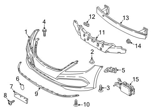 2017 Hyundai Azera Cruise Control System Module Assembly-Automatic Cruise Diagram for 96400-3V100