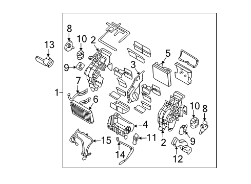 2008 Kia Sedona Air Conditioner Heater Complete Diagram for 97100-4D000