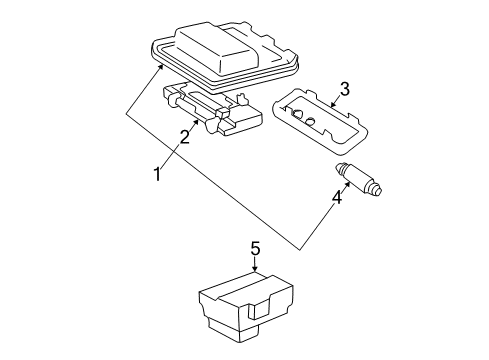 1999 Toyota Solara Sunroof Overhead Console Diagram for 63660-06010-A0