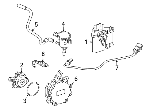 2019 Infiniti QX30 Hydraulic System CANISTER Assembly-EVAPORATION Diagram for 14950-5DC1A