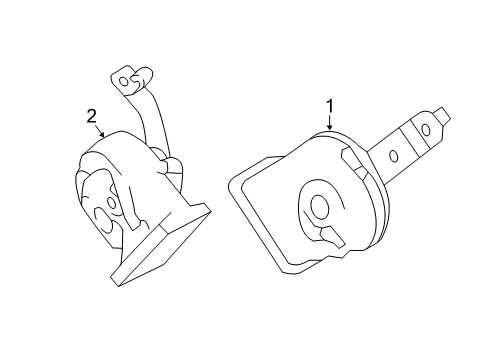 2020 Nissan Titan Horn Horn Assy-Electric Low Diagram for 25620-EZ00A