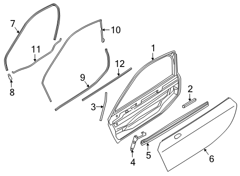 2020 BMW i8 Door & Components Front Right Window Regulator Diagram for 51337487912