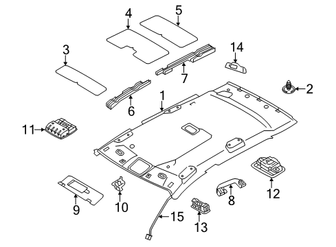 2016 Kia Sportage Interior Trim - Roof Lamp Assembly-Room Diagram for 928503W000ED