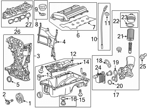 2014 Buick Encore Filters Air Filter Diagram for 95021102