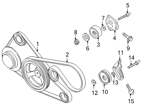 2001 Chrysler Concorde Belts & Pulleys Belt-ALT. And Power Steering Diagram for 4892173AA