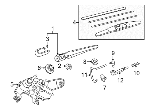 2016 Scion iM Wiper & Washer Components Nozzle Diagram for 85391-12030