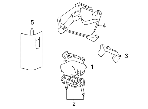 2009 Dodge Challenger Engine & Trans Mounting Shield-Transmission Diagram for 4593575AA