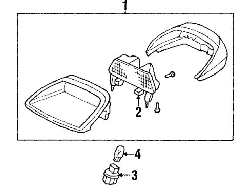 1996 Acura TL High Mount Lamps Lamp Unit (Light Tan) Diagram for 34274-SV4-A01ZH