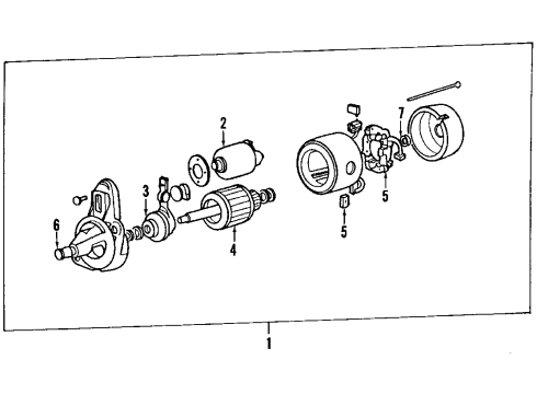 1992 Plymouth Laser Starter Starter Diagram for R100431M