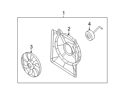 2011 Kia Sedona A/C Condenser Fan Motor-CONDENSOR Cool Diagram for 977864D970
