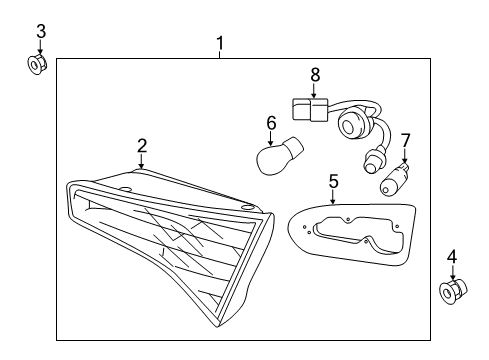 2013 Kia Optima Tail Lamps Lamp Assembly-Rear Combination Inside Diagram for 924042T110