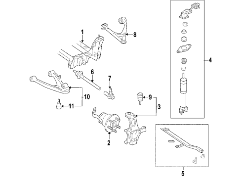 2005 Chevrolet Corvette Anti-Lock Brakes Sensor Asm, Electronic Suspension Rear Position (W/ Rear Vertical Accelerometer) Diagram for 89047645