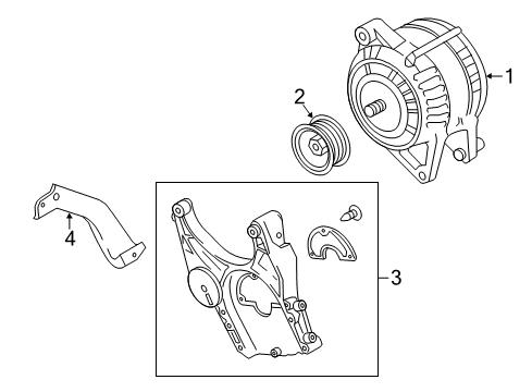 2000 Plymouth Voyager Alternator ALTERNATR-Engine Diagram for 5104775AA
