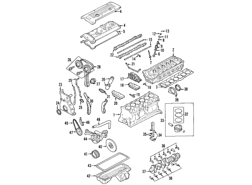 2002 BMW Z3 Engine Parts, Mounts, Cylinder Head & Valves, Camshaft & Timing, Oil Pan, Oil Pump, Crankshaft & Bearings, Pistons, Rings & Bearings, Variable Valve Timing Cover Diagram for 11127835907