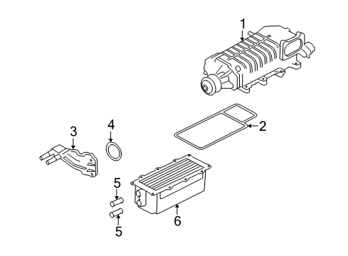 2011 Ford Mustang Intake Manifold Cooler Diagram for 7R3Z-6K775-AA