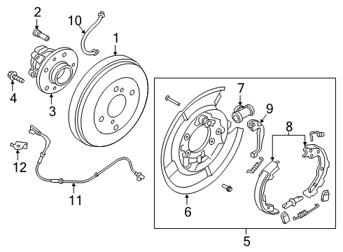 2021 Nissan Kicks Anti-Lock Brakes Actuator & Ecu Assy-Antiskid Diagram for 47660-5R40B