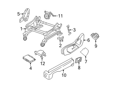 2015 Jeep Grand Cherokee Power Seats Bracket-Seat Diagram for 68101081AA