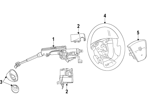 2008 Jeep Patriot Steering Column & Wheel, Steering Gear & Linkage Column-Steering Diagram for 68004184AA