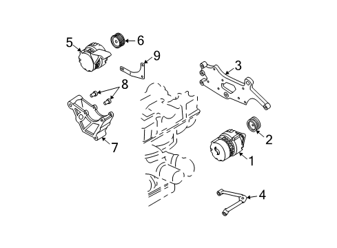 1997 GMC Sonoma Alternator GENERATOR Assembly (Remanufacture)(Cs130D) Diagram for 10463631