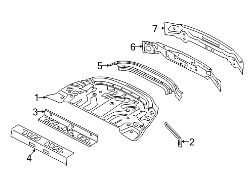 2022 BMW 840i xDrive Rear Body Complete Tail Trim Diagram for 41007494451