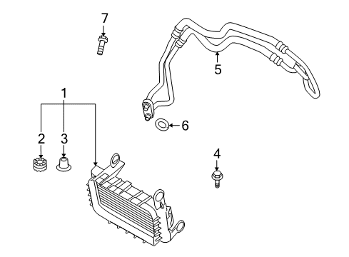 2011 BMW Z4 Oil Cooler Engine-Oil Cooler Lines Diagram for 17227585927