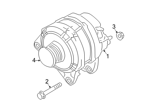2013 Nissan Juke Alternator Nut Assembly - PULLEY Diagram for 23153-70T12