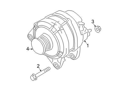 2013 Nissan Juke Alternator Alternator Assy Reman Diagram for 2310M-1KM1ARW