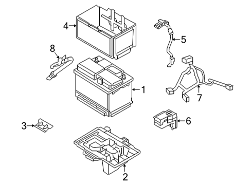 2022 Hyundai Tucson Battery SENSOR ASSY-BATTERY Diagram for 37180-CW000